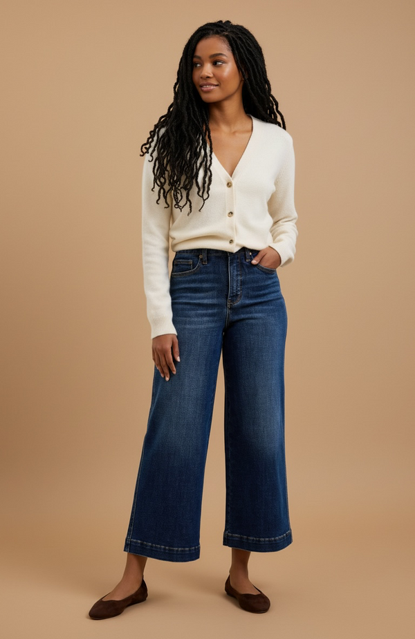 Ankle Cove Wide-Leg Jeans