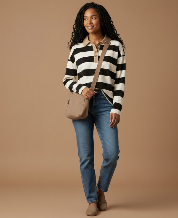Bayfront Collared Top
— Black