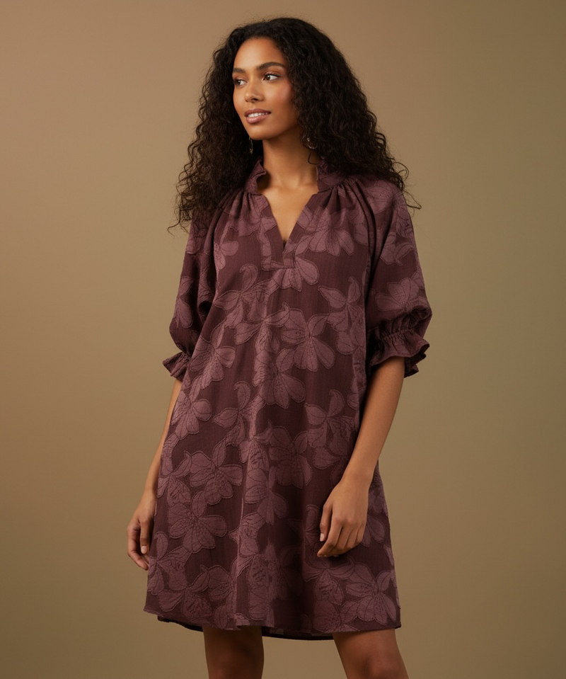 Garnet Grove Dress - Maroon
