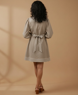 Tidepool Stripe Dress — Brown
