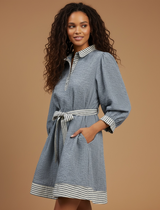 Tidepool Stripe Dress — Denim