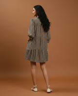 Harbor Plaid Shirtdress — Grey