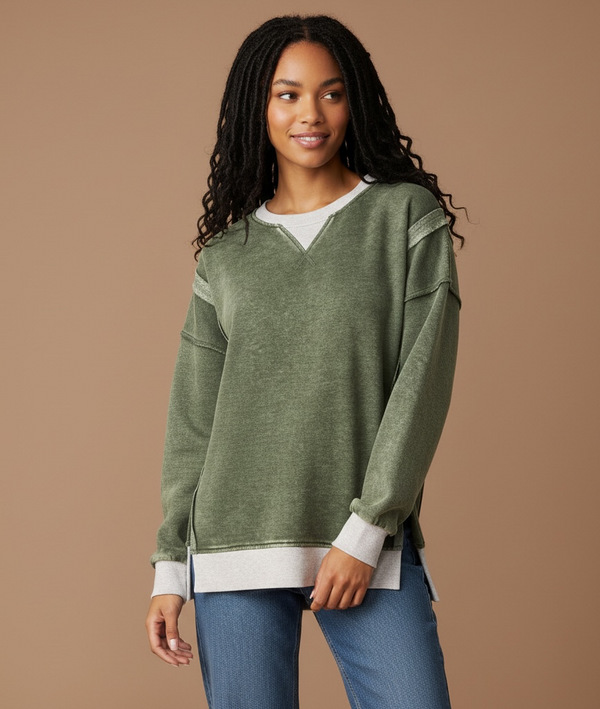 Ridgeline Fleece Pullover — Army Green