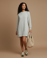 Tidewater Crochet Dress - Heather Grey