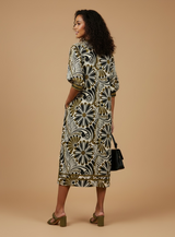Sagebrush Abstract Midi - Olive Mix