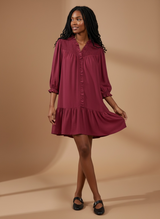 Willow Ruffle Mini Dress — Mulberry