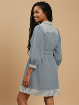 Tidepool Stripe Dress — Denim