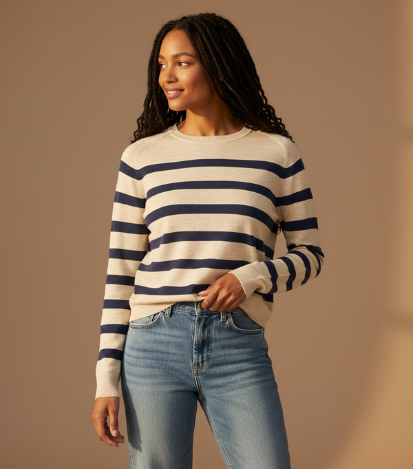 Navy Horizon Sweater