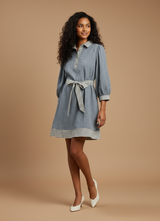 Tidepool Stripe Dress — Denim