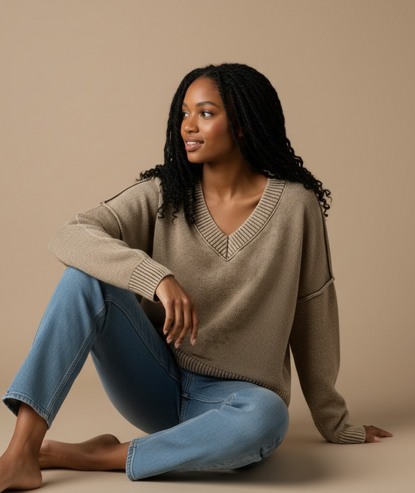 Dusk Harbor Sweater — Brown