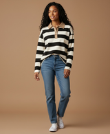 Bayfront Collared Top
 — Black