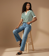 Inlet Split-Neck Sweater — Hunter Green